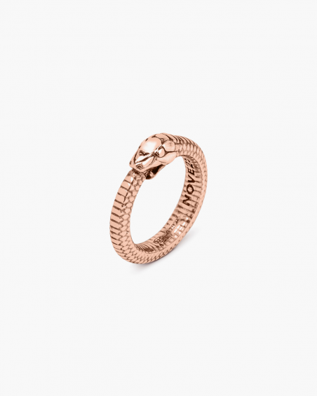 ANILLO SERPIENTE UROBORO ORO ROSADO