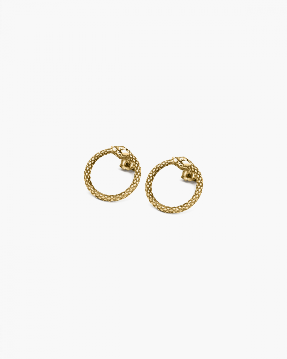 Orecchini ORECCHINI COPPIA SERPENTE UROBORO ORO GIALLO NOVE25