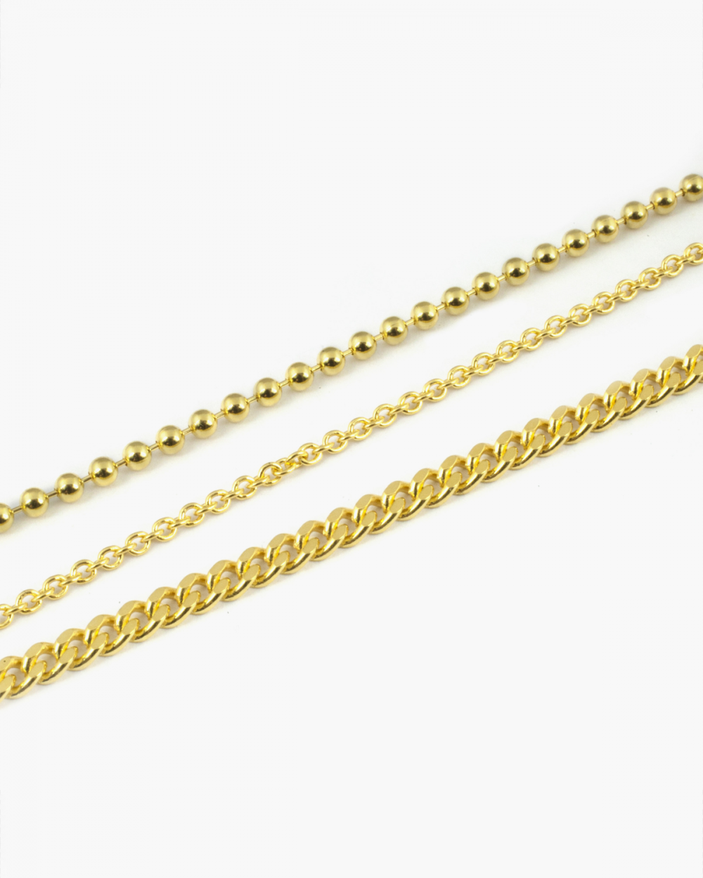 Anklets THREE LAYERS GOLD ANKLET NOVE25