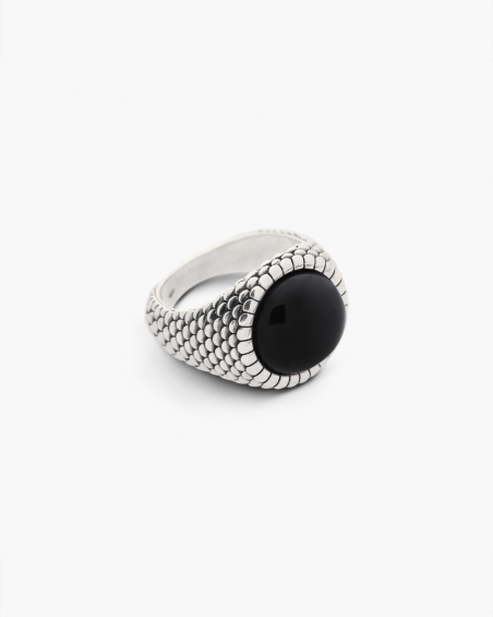 Archive Sale ARMOUR ROUND ONYX SIGNET RING NOVE25