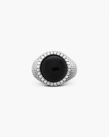 Archive Sale ARMOUR ROUND ONYX SIGNET RING NOVE25