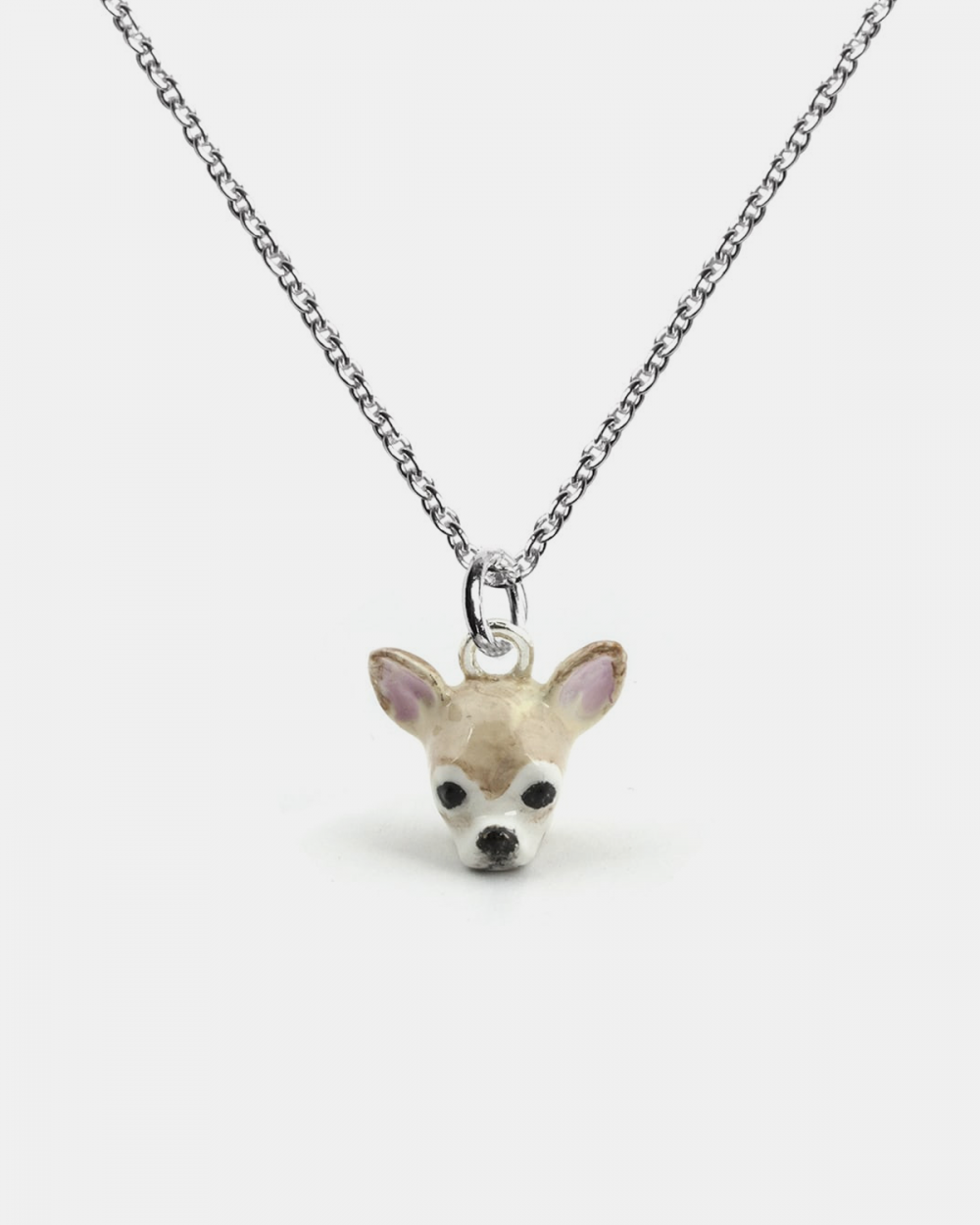 CHIHUAHUA PENDANT NECKLACE F040 L60 / ENAMELLED