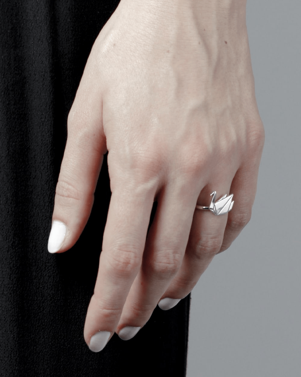 BAGUE ORIGAMI CYGNE