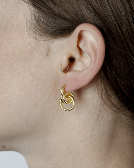 Earrings YELLOW GOLD UPSILON SINGLE EARRING NOVE25