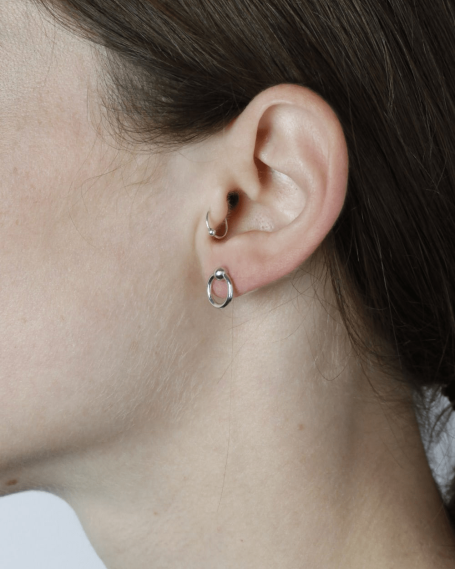 Piercing SILVER PIERCING SMALL LOBE SINGLE EARRING NOVE25 2