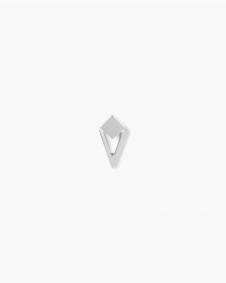 Earrings SILVER SQUARE & RHOMBOID SINGLE LOBE EARRING  NOVE25