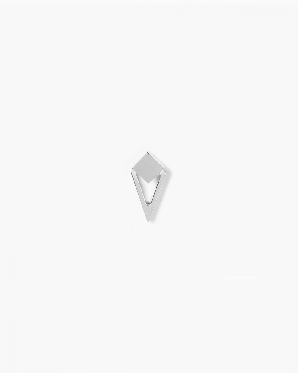 Earrings SILVER SQUARE & RHOMBOID SINGLE LOBE EARRING  NOVE25