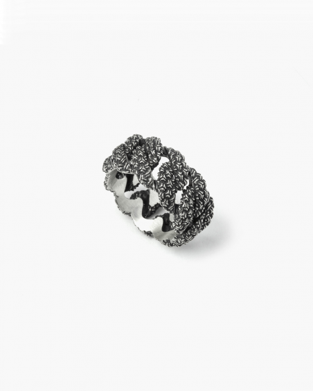 gioielli stampati in 3D Gioielli Anelli Anelli maxi anello di dichiarazione anello d'argento a nido d'ape anello moderno gioielli astratti anello minimale in argento 