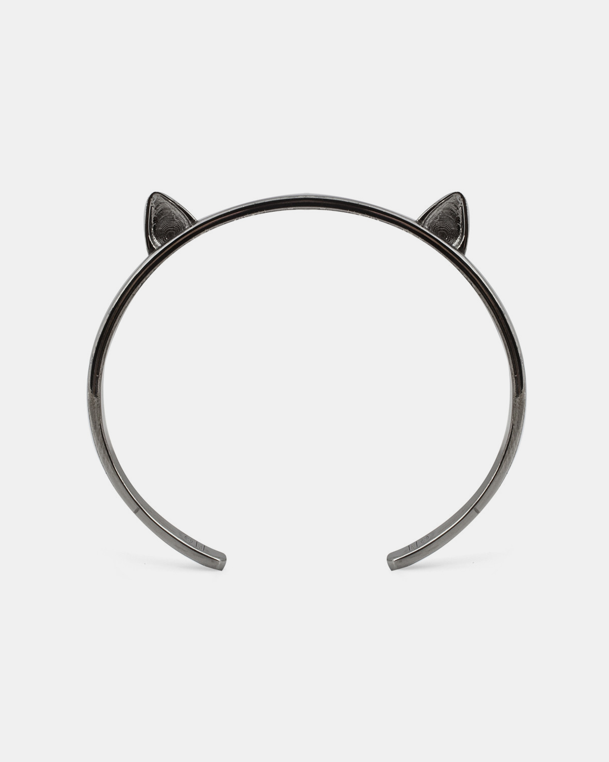 Bracelet Oreilles Chat Rhodium Noir Nove25