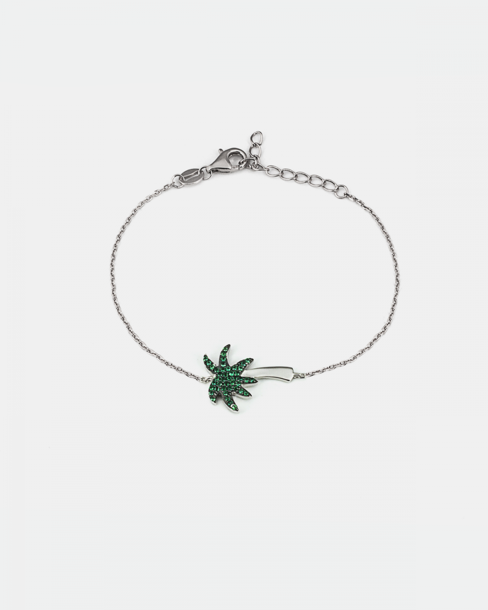 PULSERA PALMERA ZIRCONIA CÚBICA VERDE...