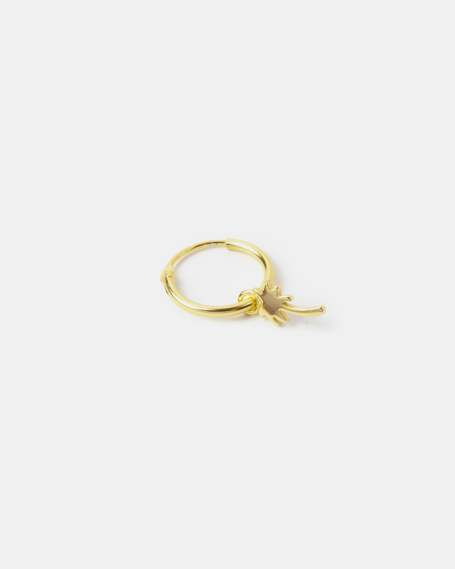 Orecchini ORECCHINO SINGOLO CERCHIO E PALMA CHARM / ORO GIALLO LUCIDO - O/S NOVE25