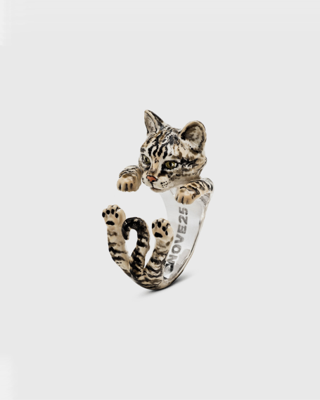 ANELLO HUG EUROPEO / SMALTO TIGRATO CAT FEVER 2