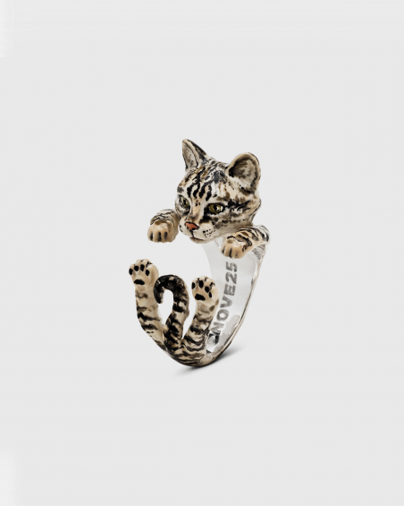 ANILLO HUG EUROPEO / ESMALTE TIGRATO CAT FEVER