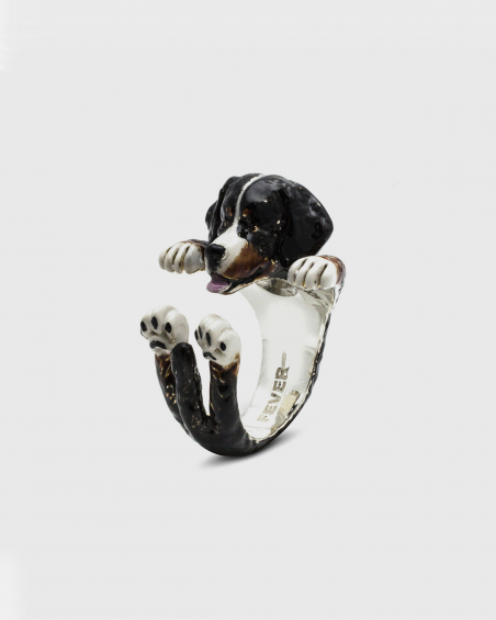 BERNESE MOUNTAIN DOG HUG RING / ENAMELLED