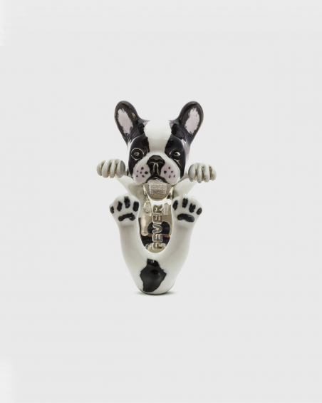 ANILLO HUG BULLDOG FRANCÉS / ESMALTE