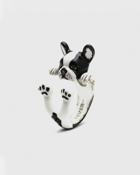 ANILLO HUG BULLDOG FRANCÉS / ESMALTE