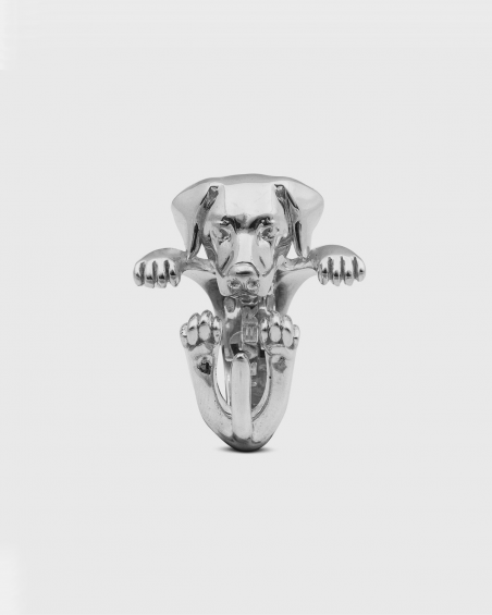 Dog Fever LABRADOR RETRIEVER HUG RING / POLISHED SILVER NOVE25