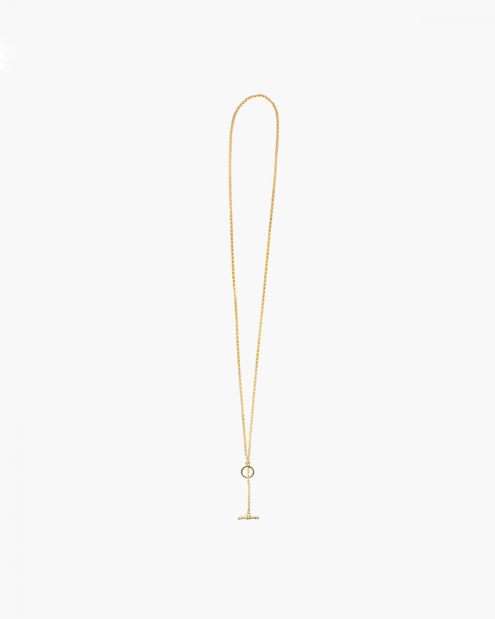 Necklaces YELLOW GOLD ROLO 300 WITH T-BAR NECKLACE - 70 NOVE25