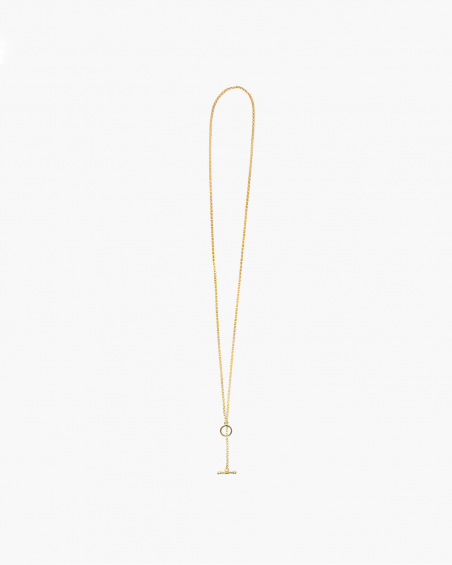 Necklaces YELLOW GOLD ROLO 300 WITH T-BAR NECKLACE - 70 NOVE25