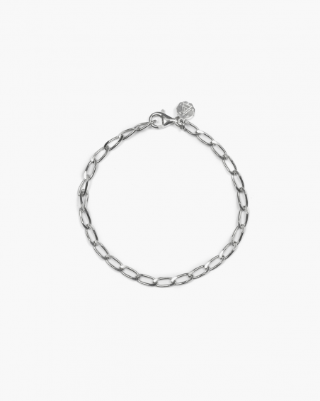 PULSERA GRUMETTE CADENA LARGA PLATA DE LEY