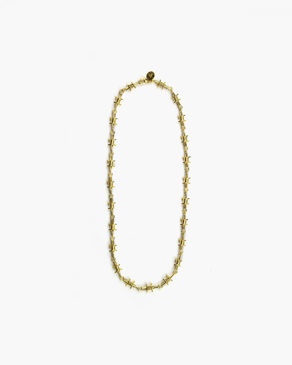 YELLOW GOLD BARBED WIRE NECKLACE Nove25