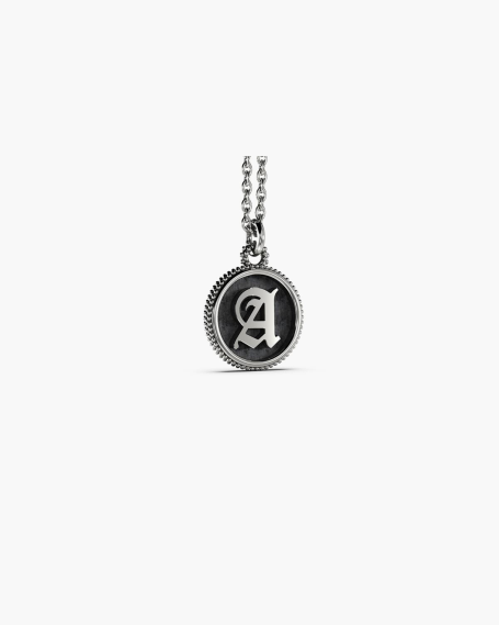 LETTER DOTTED ROUND PENDANT