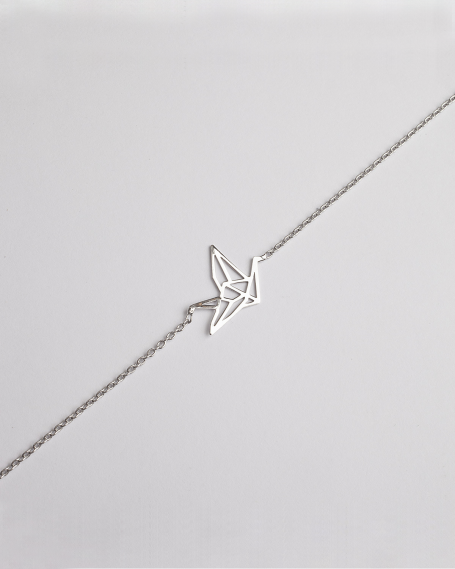 b2b BRACCIALE ORIGAMI CIGNO / RODIO LUCIDO NOVE25 2