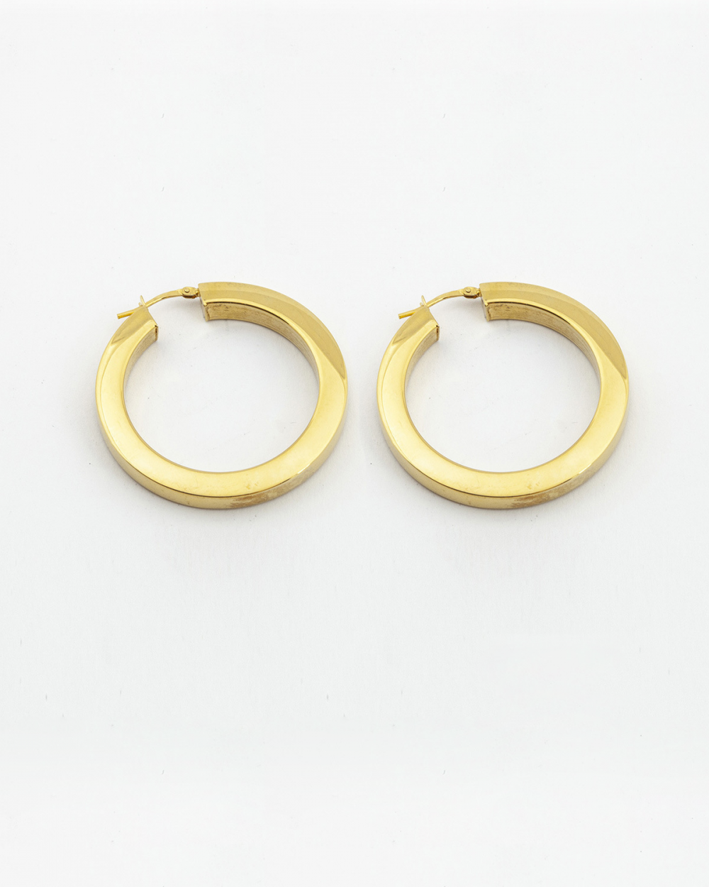 Orecchini Cerchio Oro Bianco 750 - Foto 2