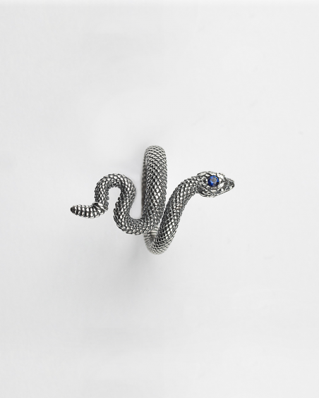 Rings SNAKE RING WITH BLU SPINEL NOVE25