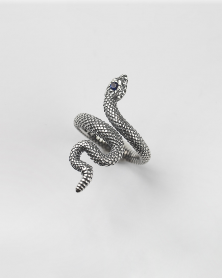 Rings SNAKE RING WITH BLU SPINEL NOVE25
