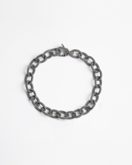 DOTTED OVAL CHAIN BRACELET