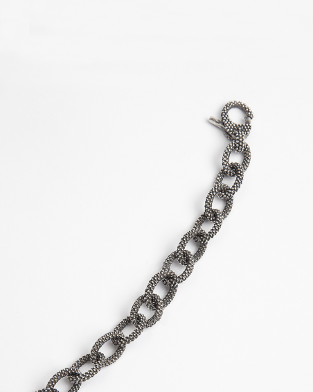 DOTTED OVAL CHAIN BRACELET