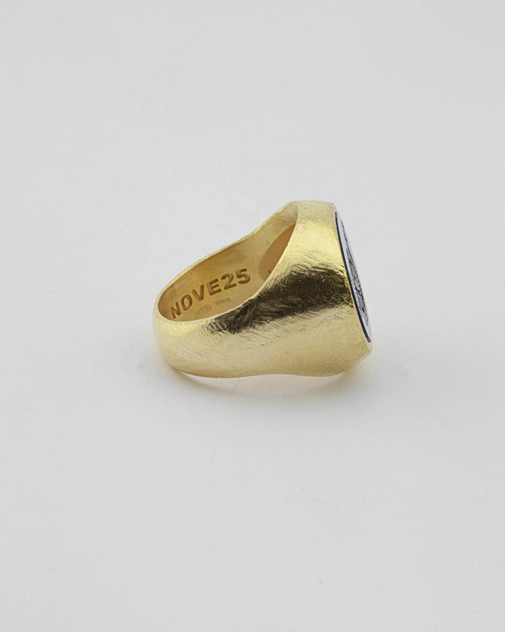 Home YELLOW GOLD ANTICA ROMA LAPIS SIGNET RING NOVE25