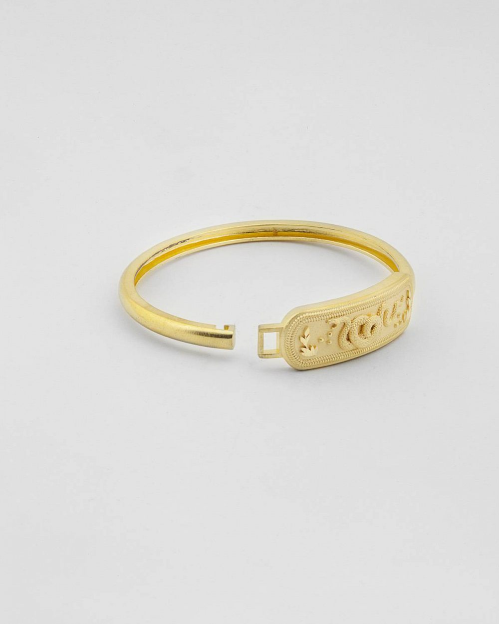 YELLOW GOLD ANTIQUE HANDCUFF SNAKE BRACELET