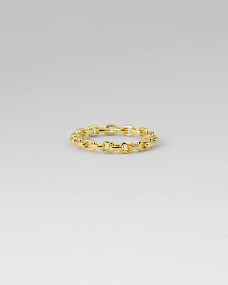 YELLOW GOLD CHAIN FINE RING