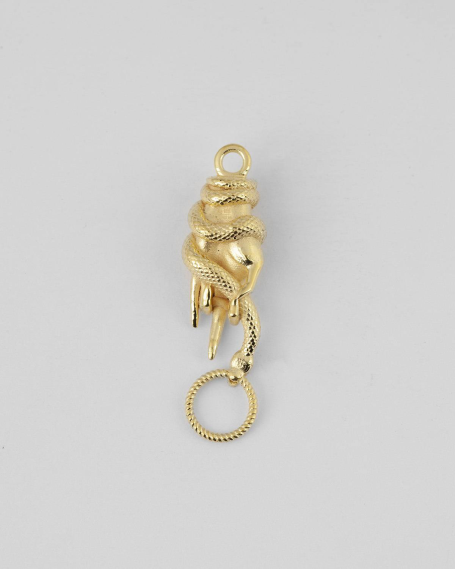 SILVER HAND WITH SNAKE PENDANT 2