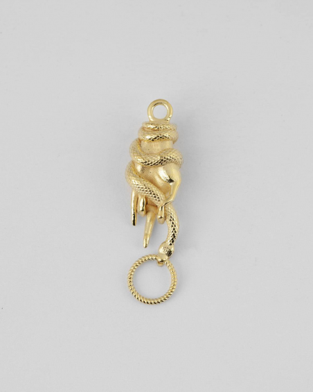SILVER HAND WITH SNAKE PENDANT
