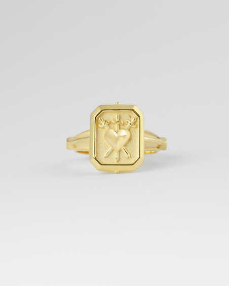 YELLOW GOLD THREE OF SWORDS RING