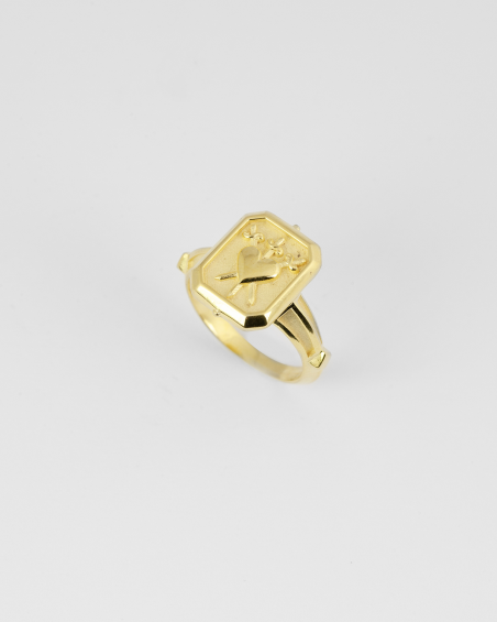 ANILLO TRES DE ESPADAS ORO AMARILLO