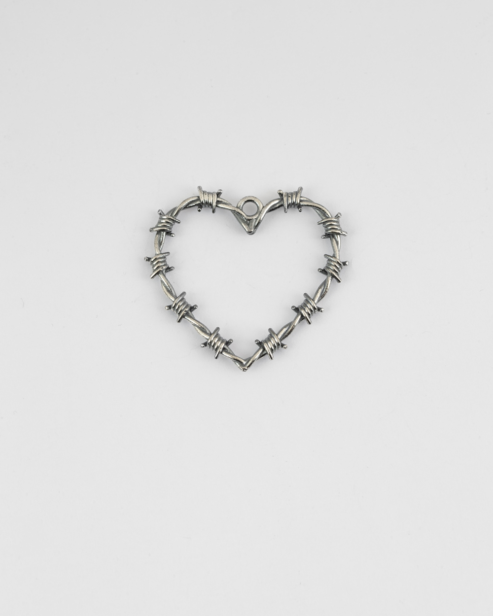 BARBED WIRE HEART PENDANT