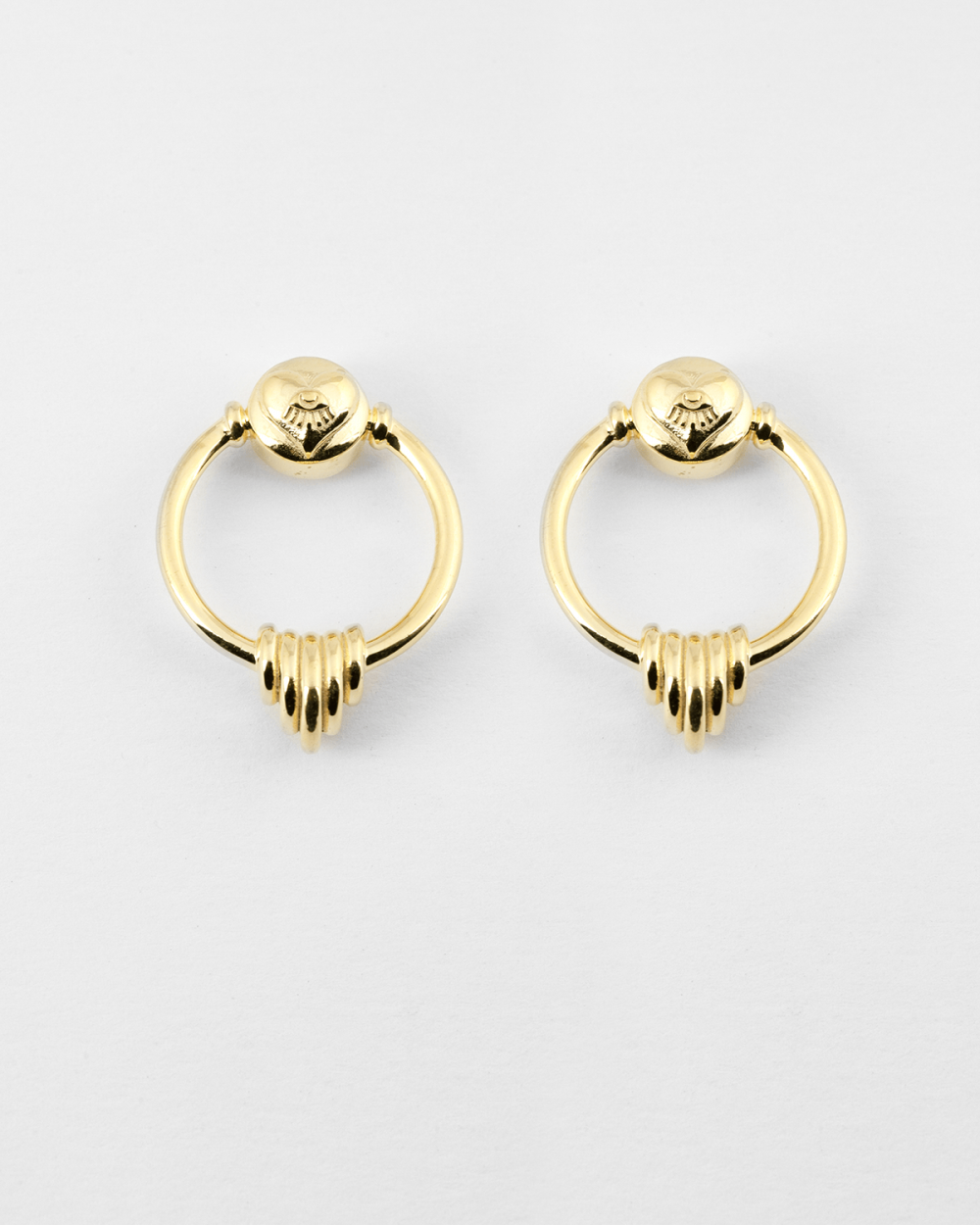 YELLOW GOLD THE EMPRESS PAIR EARRINGS