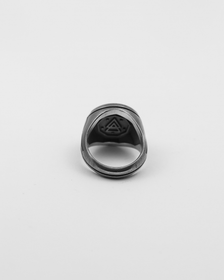 BRONZE HIEROGLYPHICS SIGNET RING