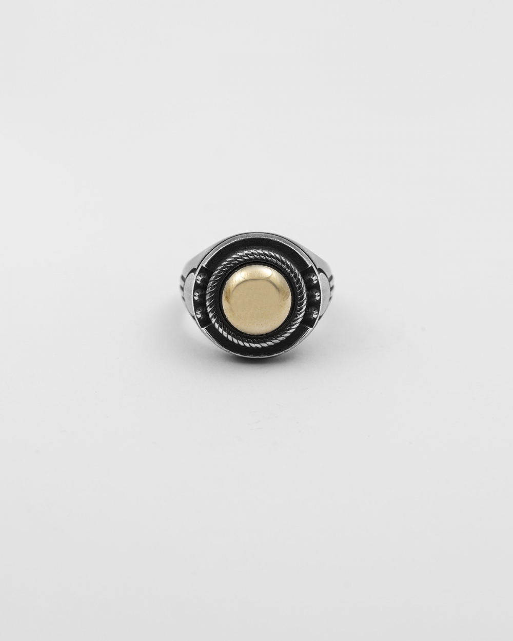 BRONZE HIEROGLYPHICS SIGNET RING