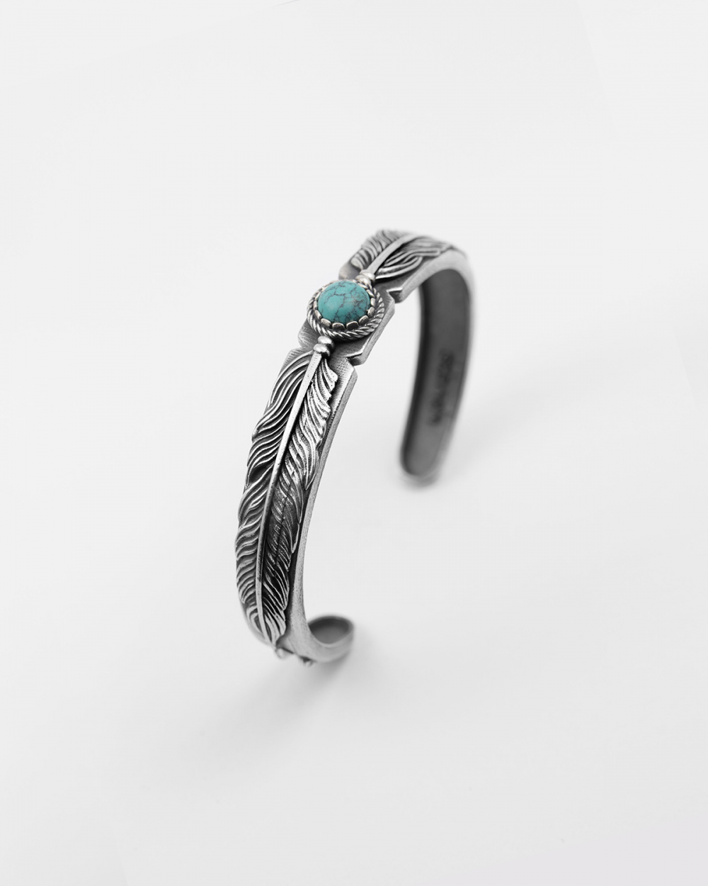 EAGLE FEATHER TURQUOISE BANGLE