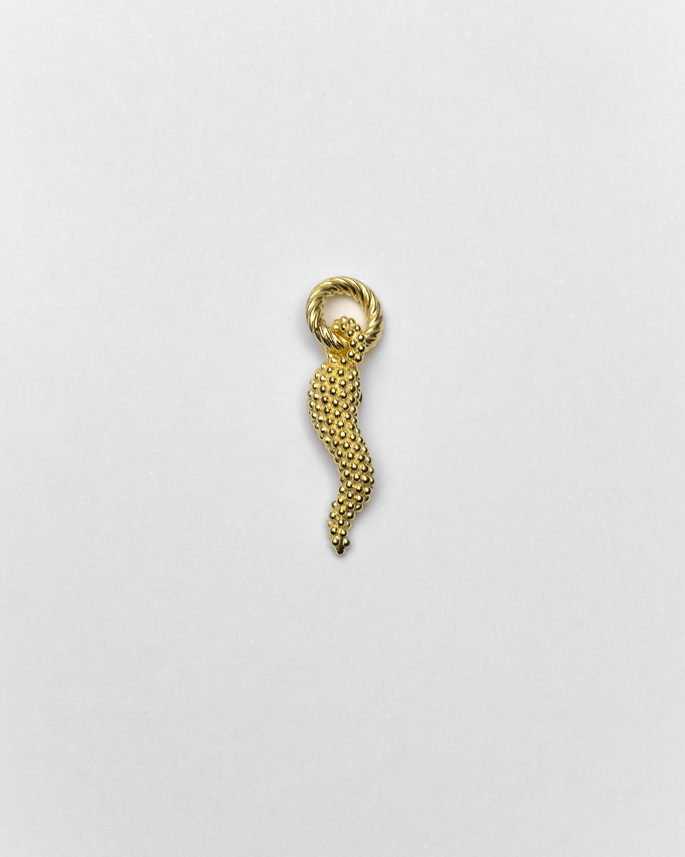 SMALL DOTTED HORN LUCKY CHARM / POLISHED YELLOW GOLD