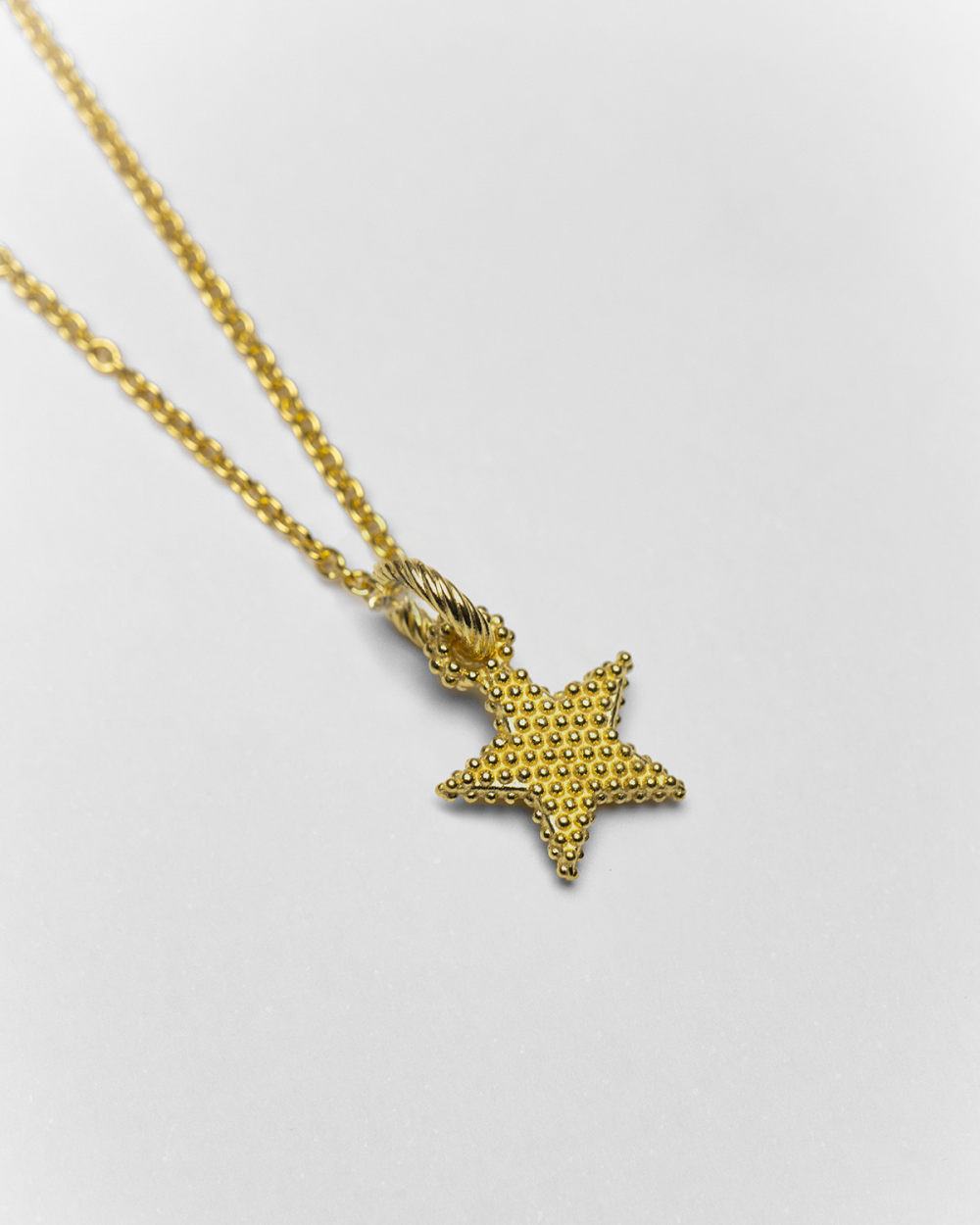 DOTTED STAR CHARM PENDANT / POLISHED...