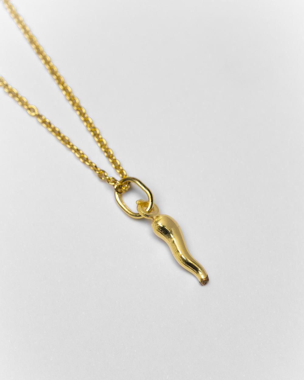 SMALL HORN PENDANT / POLISHED YELLOW GOLD