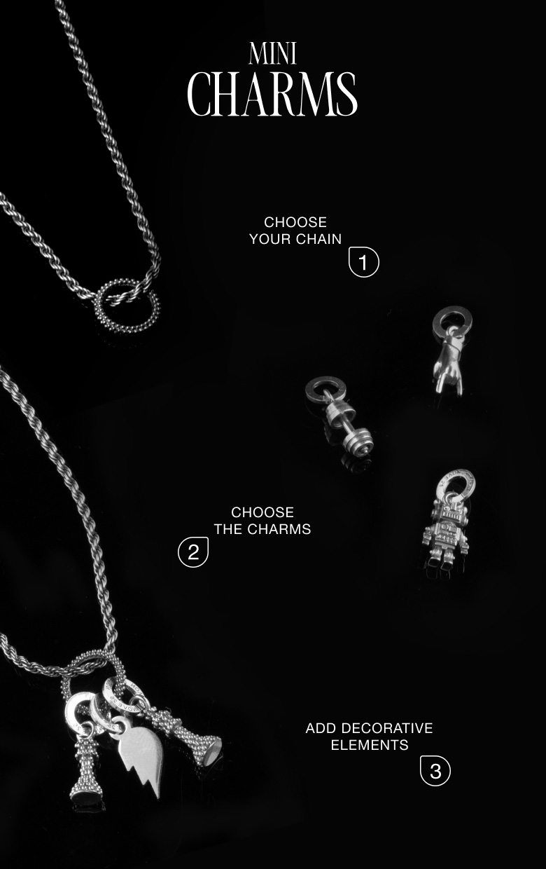 Crea il tuo gioiello unico con i Mini Charm Nove25 realizzati in argento sterling 925 Made in Italy