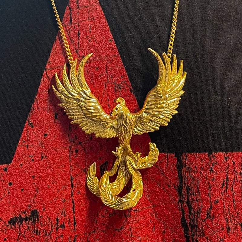 Collana pendente custom Fenice d'oro X Leon Faun​